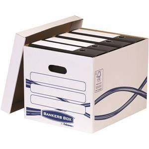 Storage Box with Lid Self-assembly W31.7 x H28.7 x D38.4cm  Pack 10