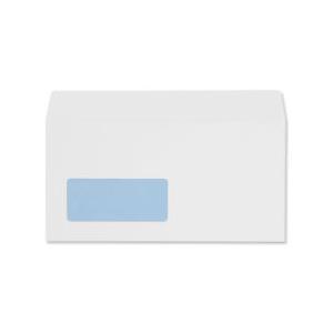 5 Star Office Envelopes PEFC Wallet Self Seal Window 90gsm DL 220x110mm White Pack 1000